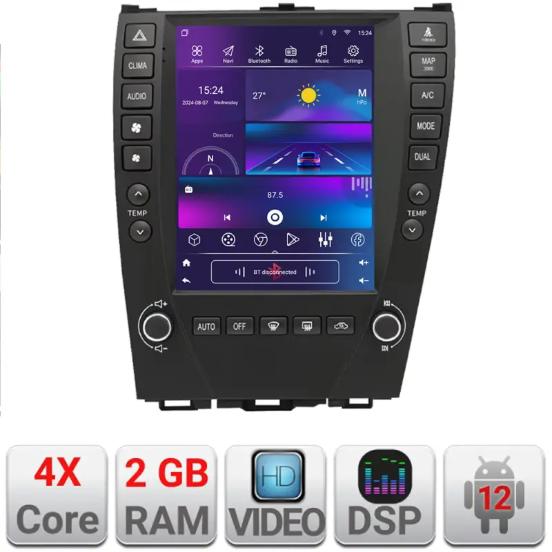 Livrare expres Navigație Lexus ES 2009-2012 Tesla QLED 9.7 inch, DSP, CarPlay, Android Auto