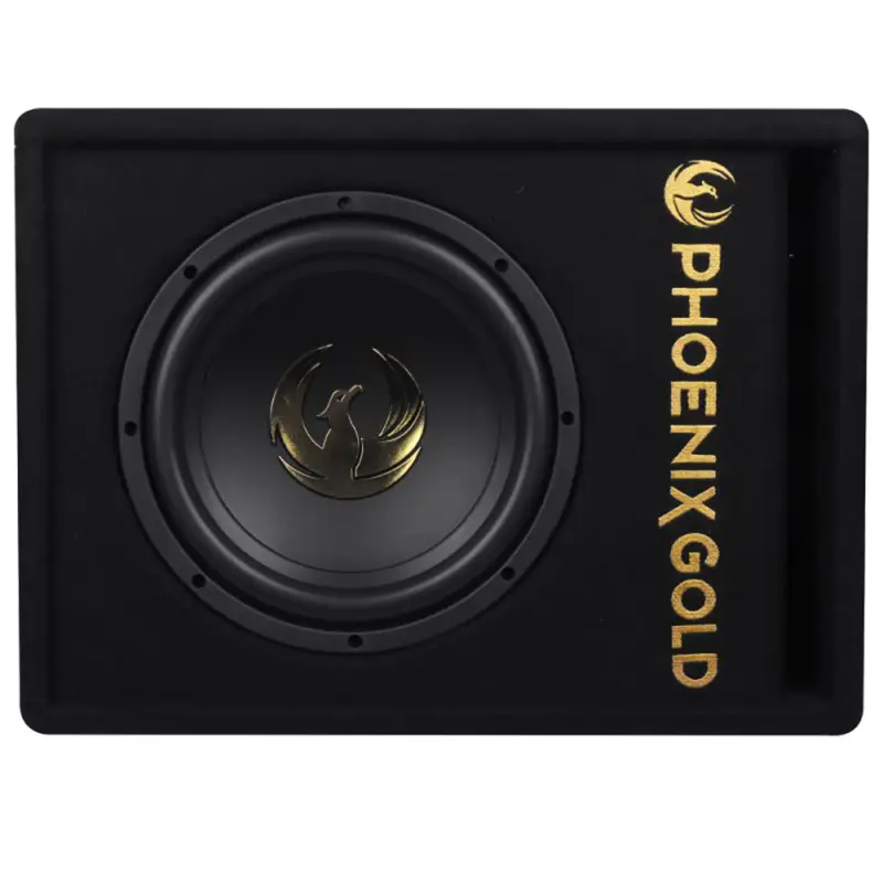 Subwoofer activ auto Phoenix Gold 12 inch, 250 W RMS, kit cabluri inclus Expediere rapidă