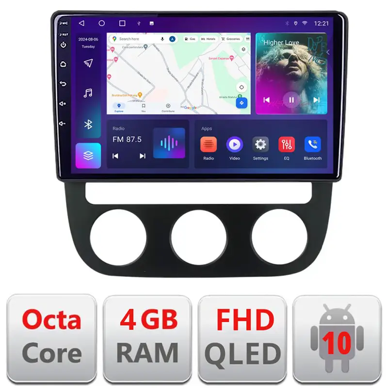 Navigație Android VW Golf 5 2004-2010 pentru climă automată, 4GB RAM, 64GB Retur ușor
