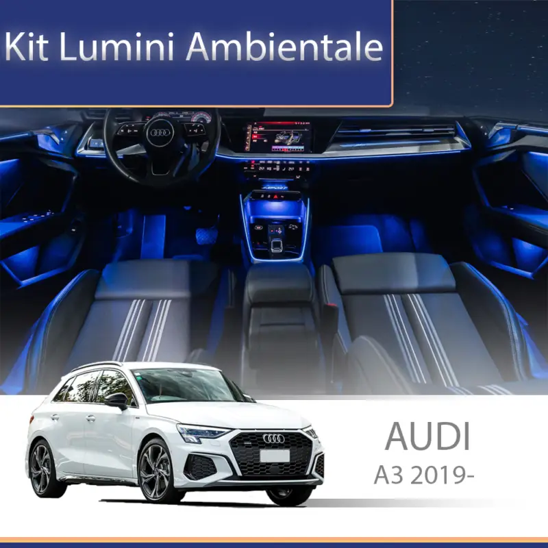 Plată securizată Kit lumini ambientale Audi A3 2021-2022, set complet cu control din telefon