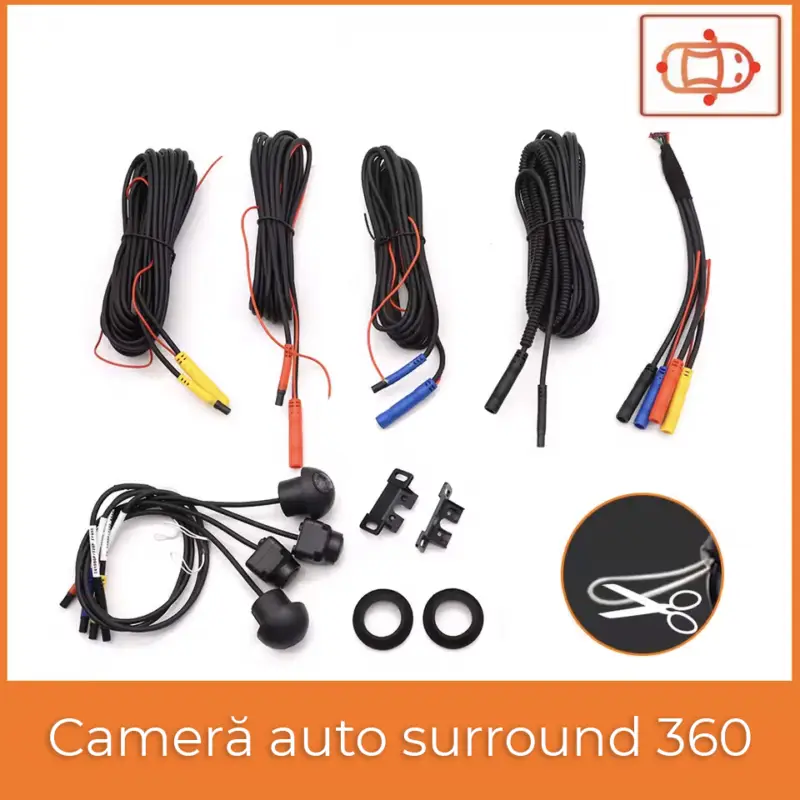 Super ofertă Sistem 4 camere auto 360 pentru navigații Android Lenovo 1080p AHD