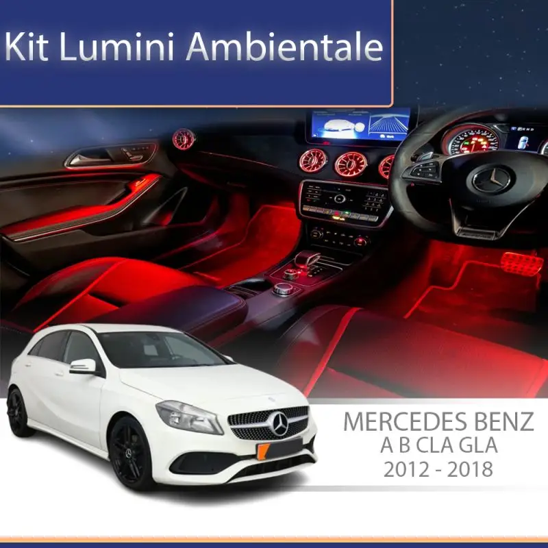 Cel mai vândut Kit lumini ambientale Mercedes-Benz W176, control din telefon sau sistem original