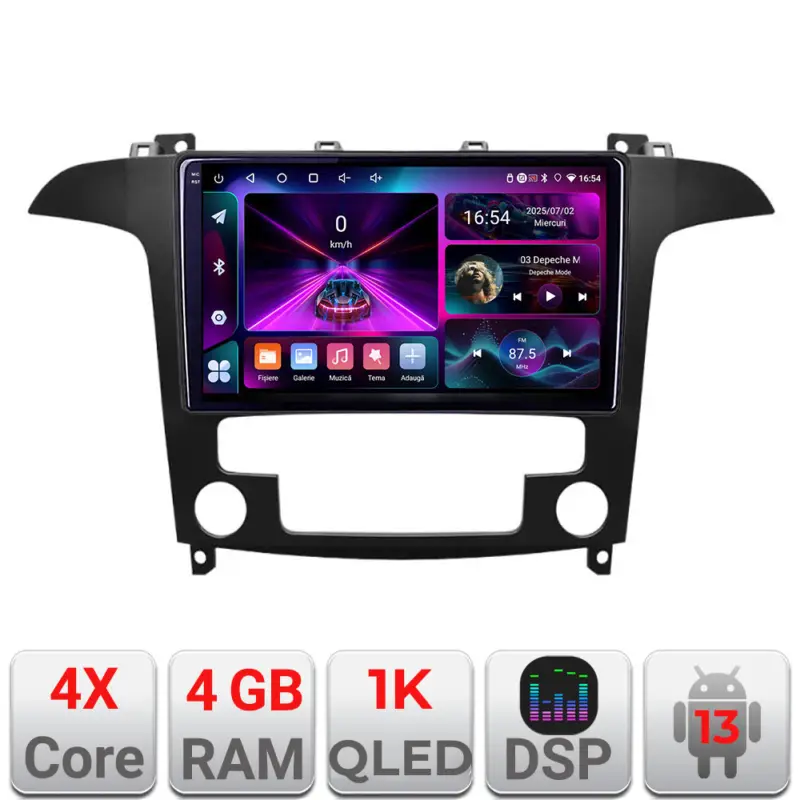 Nu rata Navigație Android Ford S-Max 2008-2012, 4GB RAM, 64GB, QLED 1K
