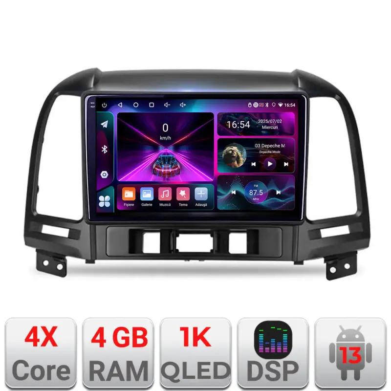 Promoție Navigație Hyundai Santa Fe 2006-2011, Android 13, 4GB RAM, 64GB, ecran 1K