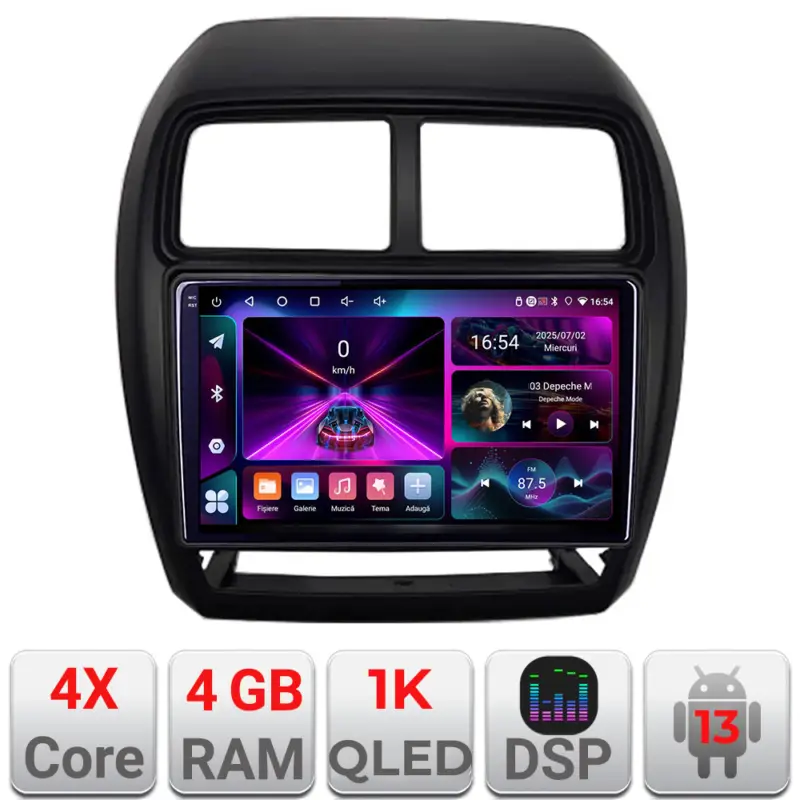 Navigatie Android Mitsubishi ASX 2017-2021 facelift, 4GB RAM, 64GB, ecran 1K Cumpără online