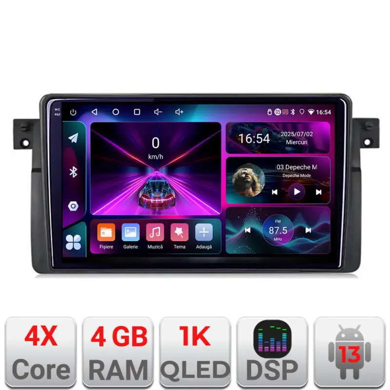 Navigație BMW Seria 3 E46 Android 4GB RAM 64GB, ecran InCell 1K Cel mai bun preț