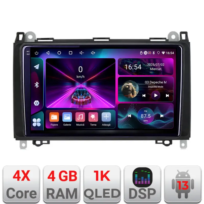 Navigație Android Mercedes și VW 4GB RAM 64GB cu ecran InCell 1K Preț promoțional