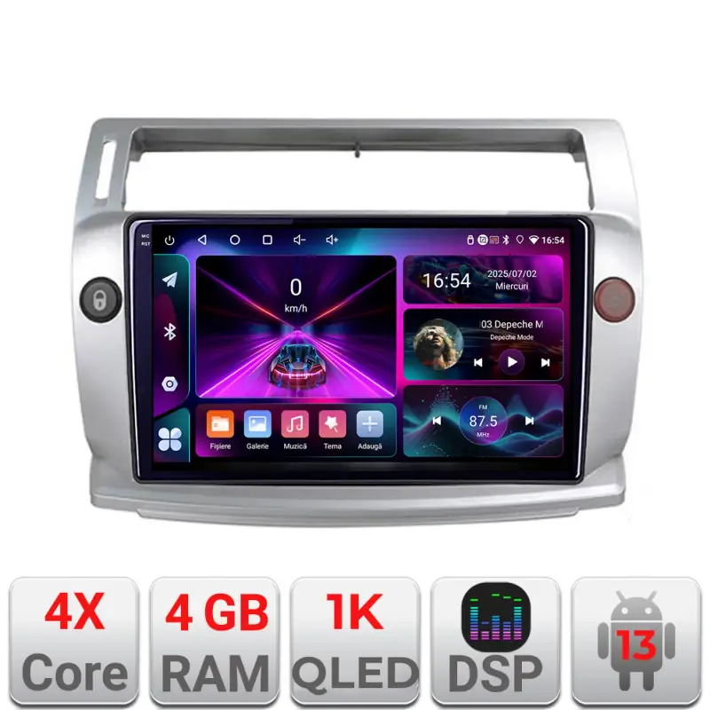 Navigație Citroen C4 2005-2010 Android 13, 4GB RAM, 64GB, ecran 1K InCell Comandă acum