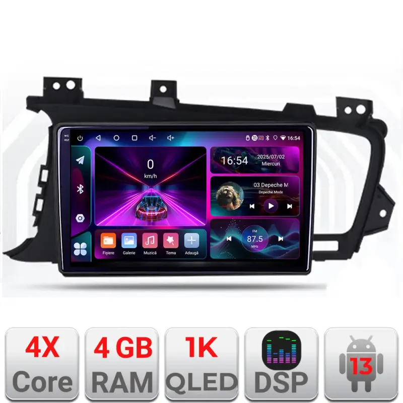 Preferatul clienților Navigație Android Kia Optima 2011-2015, 4GB RAM, 64GB, ecran 1K InCell
