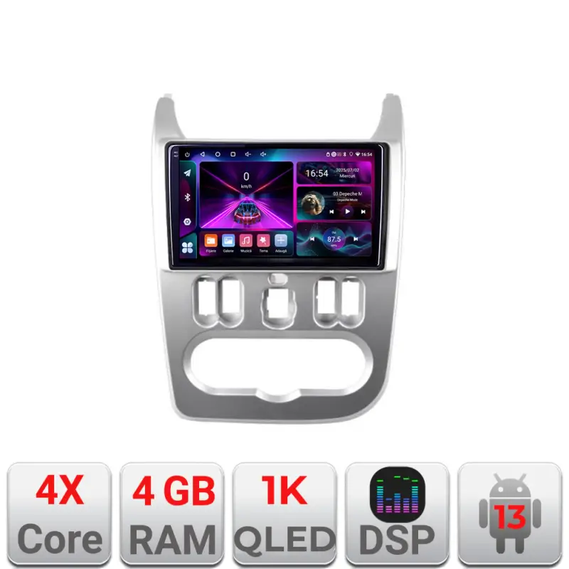 Popular Navigație Android Dacia Duster 2010-2012, 4GB RAM, 64GB, ecran 1K