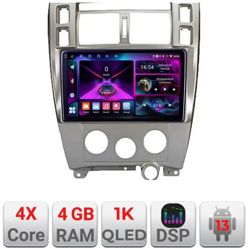 Noutate Navigație Android Hyundai Tucson 2004-2010, 4GB RAM, 64GB, ecran 1K