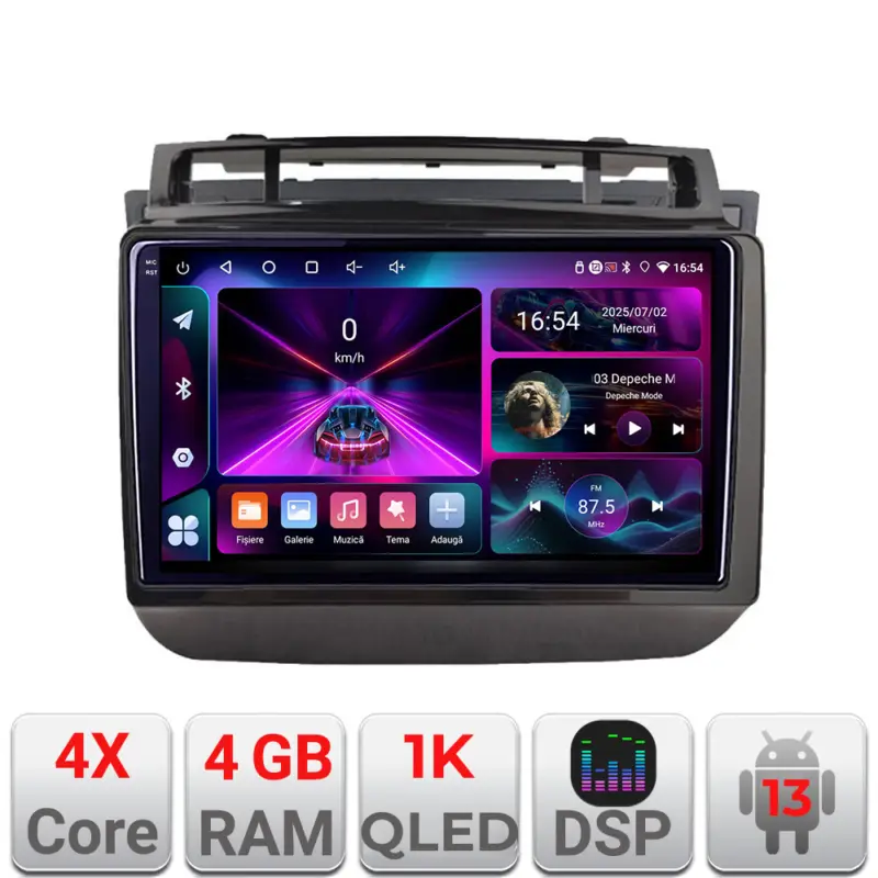 Navigatie Android VW Touareg 2012-2019, 4GB RAM, 64GB, ecran InCell 1K Preferatul clienților