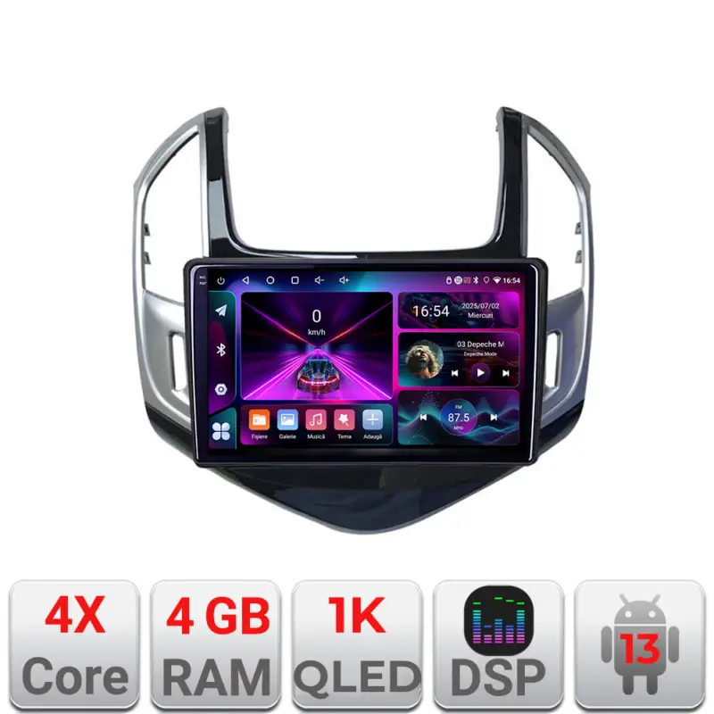 Navigație Android Chevrolet Cruze 2013+ cu ecran 1K InCell, 4GB RAM, 64GB Plată sigură