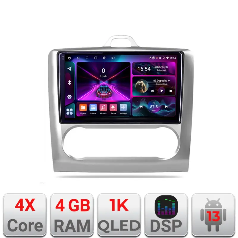 Navigație Ford Focus 2 cu Android 13, 4GB RAM, 64GB, ecran 1K InCell Promoție