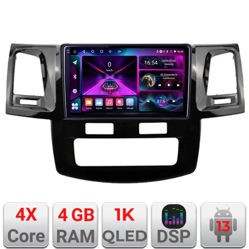 Lichidare de stoc Navigație Toyota Hilux 2008-2014 Android 4GB RAM 64GB InCell 1K
