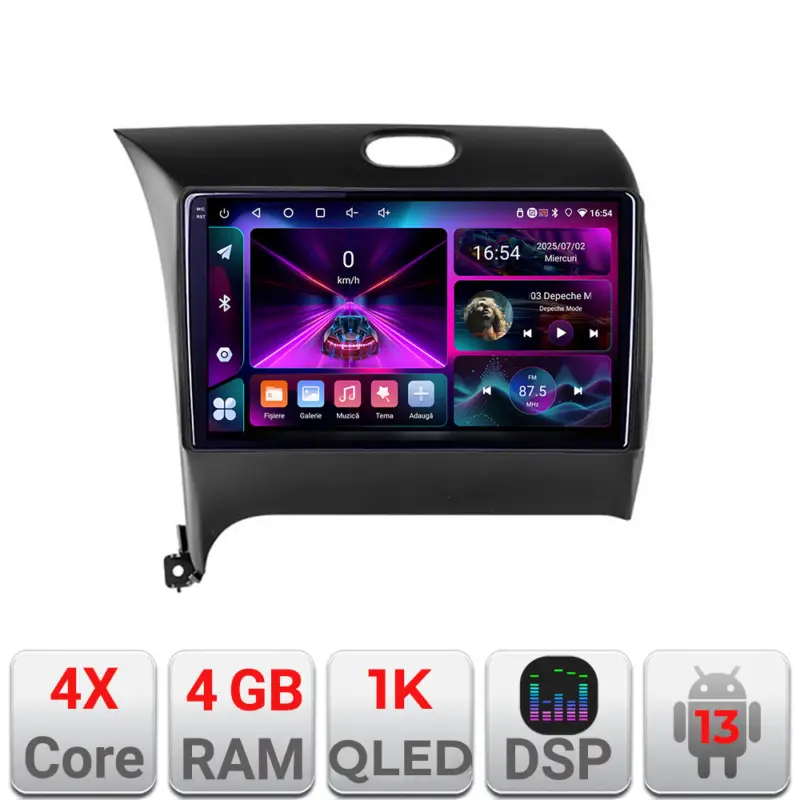 Navigatie Android Kia Cerato 2013-2017, 4GB RAM, 64GB, QLED 1K Bestseller