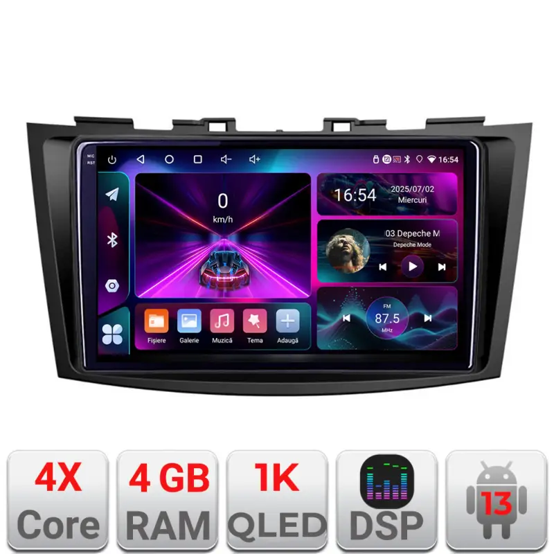 Ofertă exclusivă Navigatie Android Suzuki Swift 2010-2017, 4GB RAM, 64GB, ecran 1K InCell