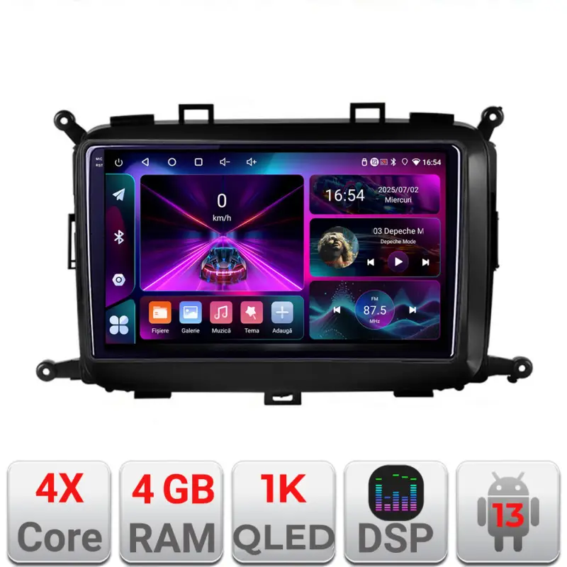 Navigatie dedicata Kia Carens 2013-2018 Android 13, 4GB RAM, 64GB, ecran 1K Transport gratuit