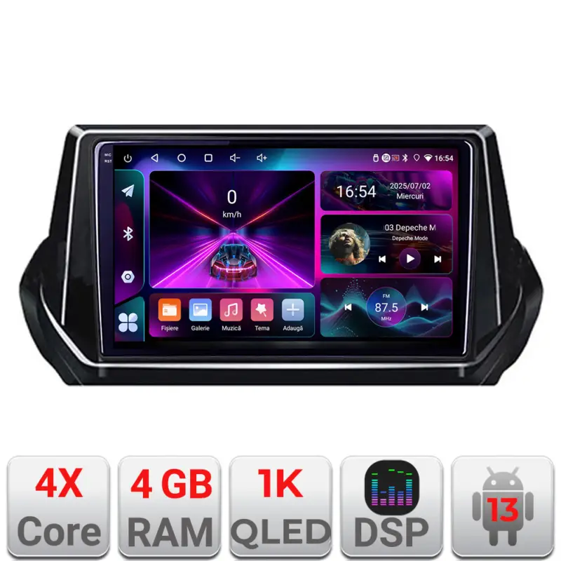 Reduceri Navigatie Android Peugeot 2008 2020+ cu GPS, 4GB RAM, 64GB si ecran 1K