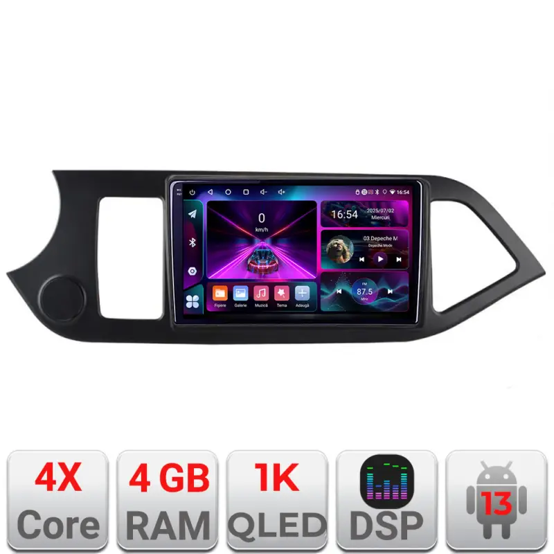 Livrare rapidă Navigatie Android Kia Picanto 2011-2015, 4GB RAM, 64GB, ecran 1K InCell