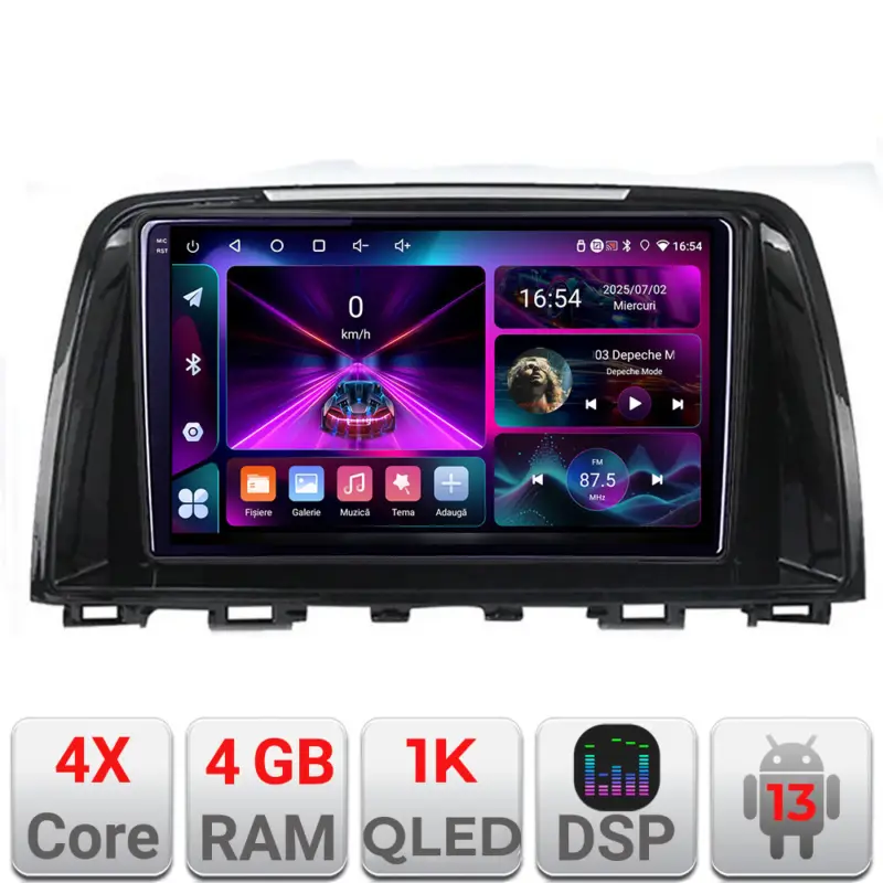 Navigatie Mazda 6 2013-2017 Android 13, 4GB RAM, 64GB, ecran InCell 1K Reducere specială