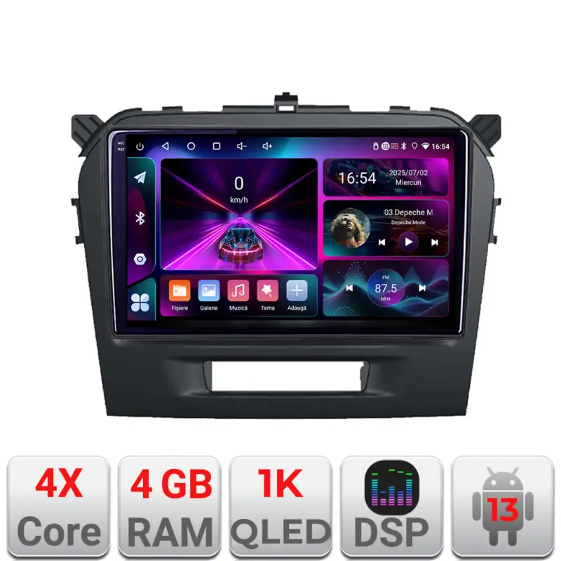 Ofertă Navigatie Android 13 pentru Suzuki Grand Vitara 2016+ cu GPS, Bluetooth si 4GB RAM