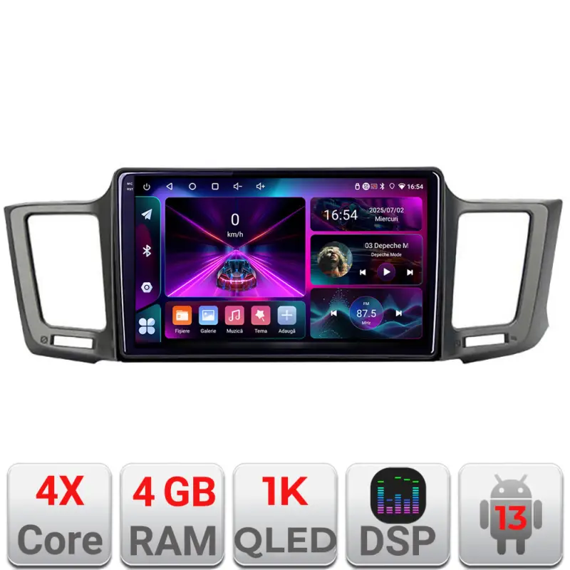 Ofertă exclusivă Navigație Toyota RAV4 2013-2018 Android 4GB RAM 64GB, ecran 1K
