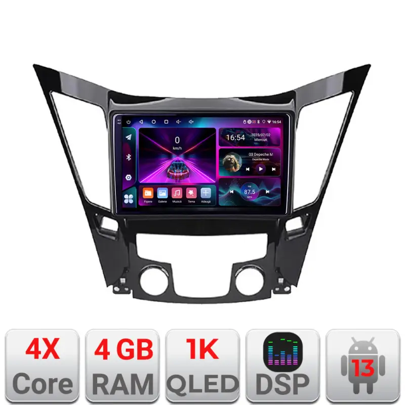 Navigatie Android Hyundai Sonata 2011-2015, 4GB RAM, 64GB, ecran 1K Preț promoțional