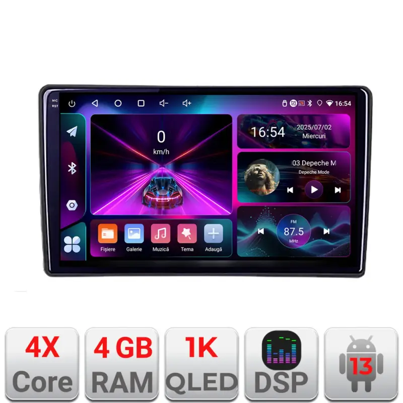 Reducere extra Navigație Android Peugeot 307 cu ecran InCell 1K, 4GB RAM și 64GB