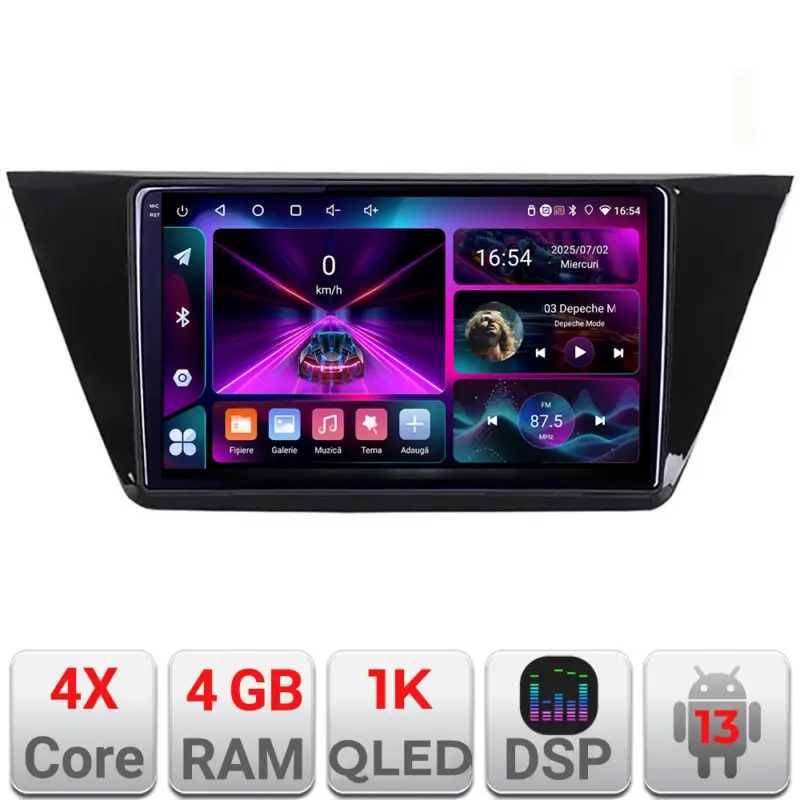 Preț mic Navigatie Android Volkswagen Touran 2016+ 4GB RAM 64GB InCell 1K