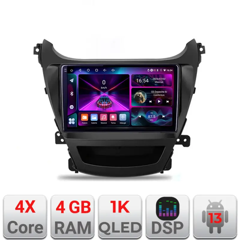 Cumpără online Navigație Hyundai Elantra 2013-2015 Android 4GB RAM 64GB 1K InCell