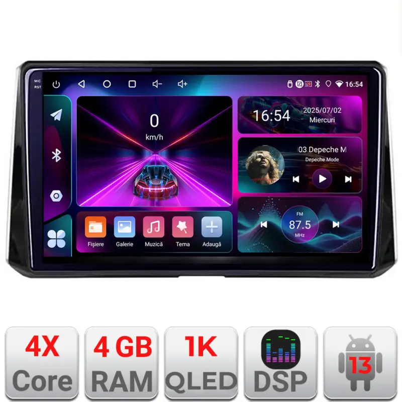 Ofertă de sezon Navigatie Toyota Corolla/Auris 2018+ Android 13, 4GB RAM, 64GB, ecran 1K InCell