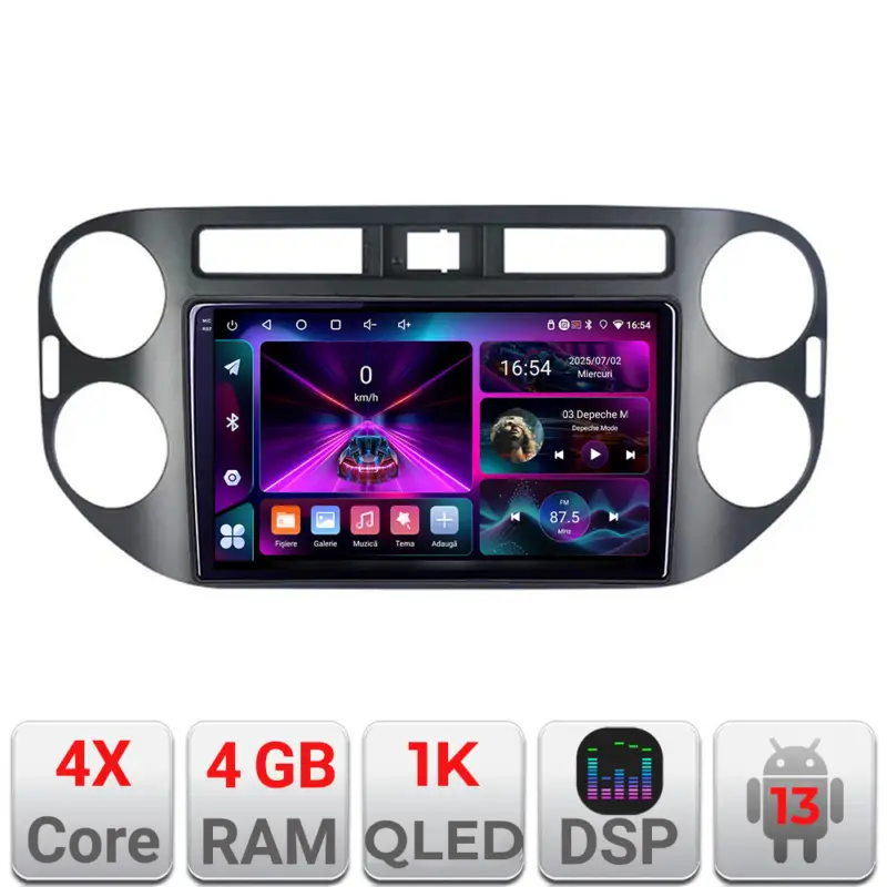 Navigatie Android VW Tiguan si Golf Plus 2012-2016, 4GB RAM, 64GB, ecran 1K Plată securizată