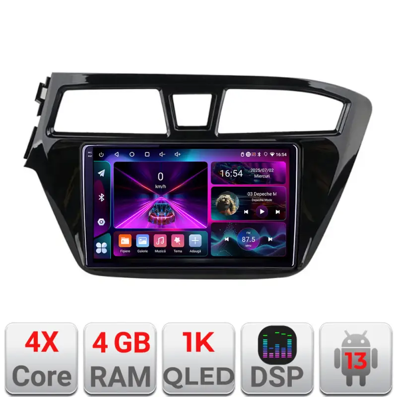 Navigatie Android Hyundai i20 2015-2018, 4GB RAM, 64GB, ecran 1K InCell Livrare gratuită