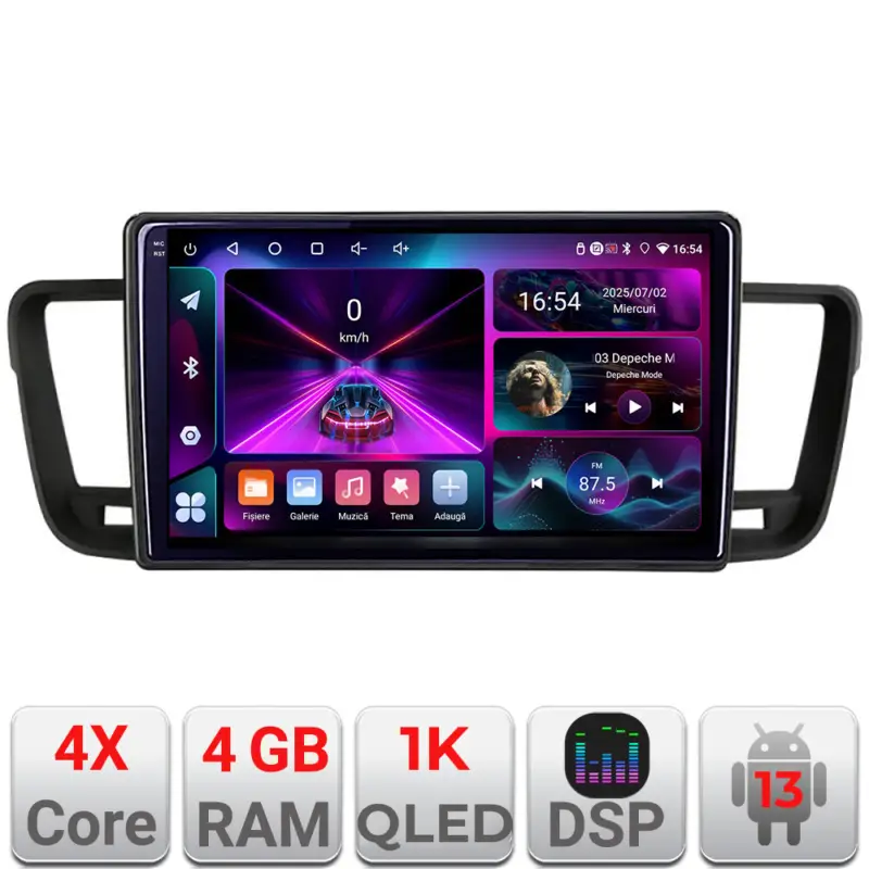 Bestseller Navigație Android Peugeot 508 2010-2018, 4GB RAM, 64GB, ecran 1K InCell