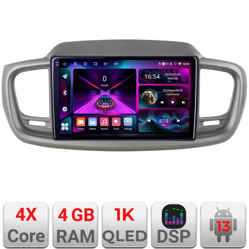 Navigație Android Kia Sorento 2015-2018, 4GB RAM, 64GB, ecran 1K InCell Transport gratuit