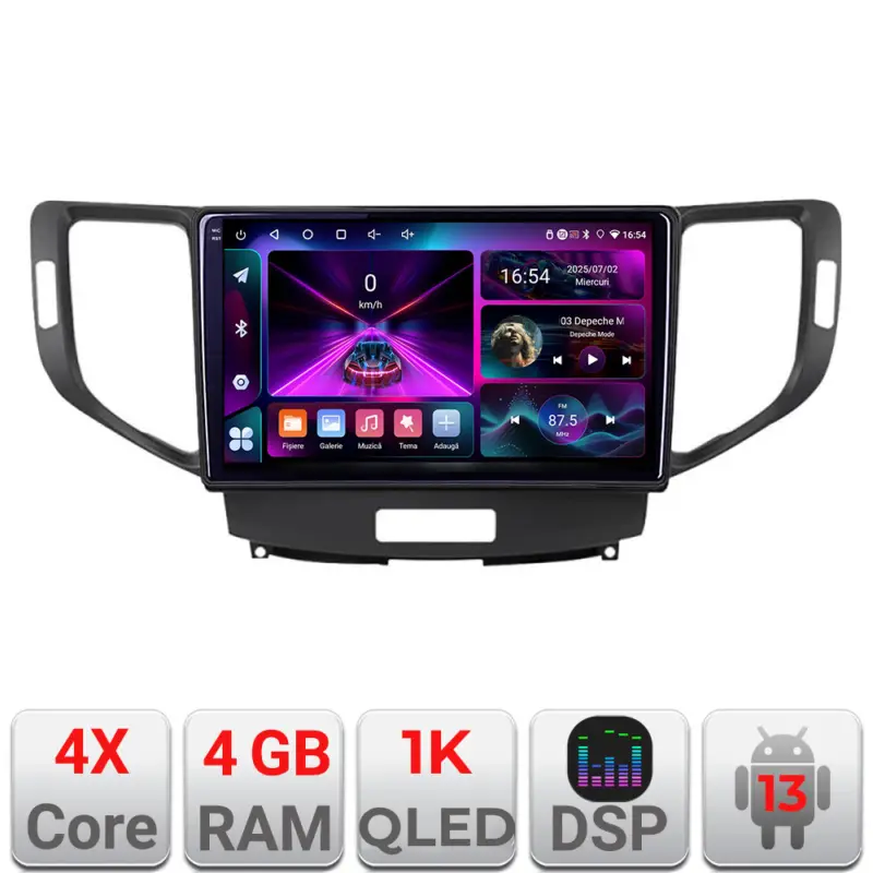 Premium Navigație Android Honda Accord 2008-2012, 4GB RAM, 64GB, ecran InCell 1K
