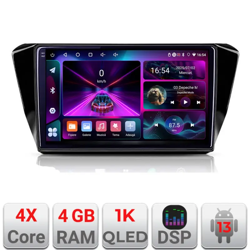 Navigatie Android Skoda Superb 3 2015-2017, 4GB RAM, 64GB, ecran InCell 1K Cumpără acum