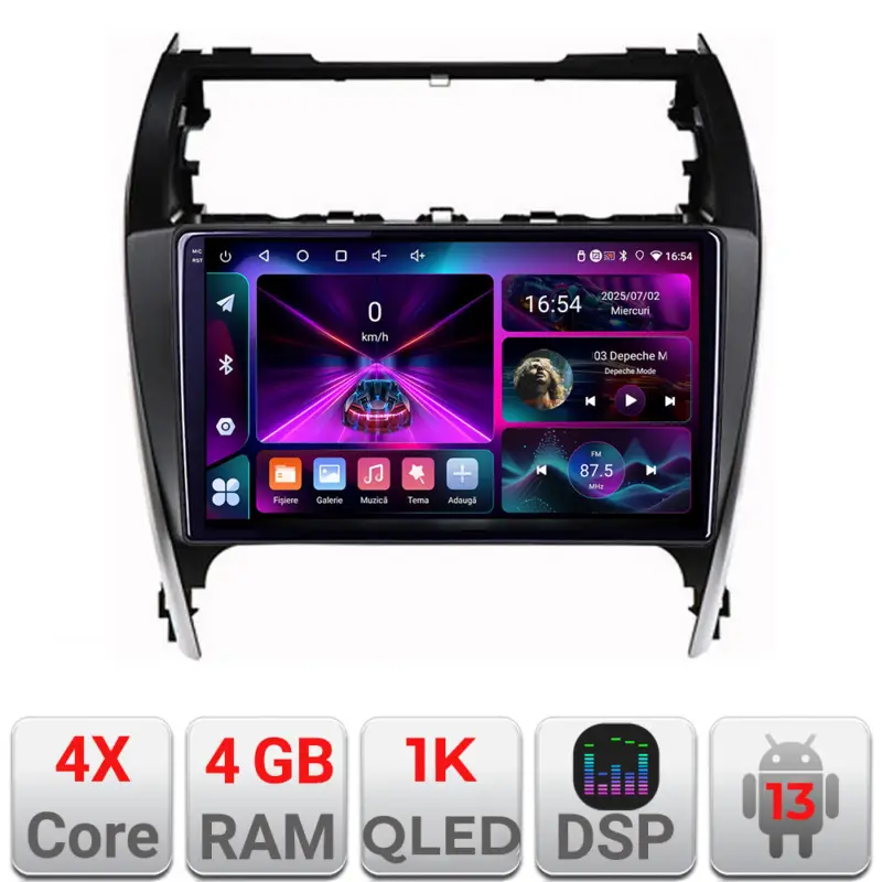 Navigatie Android Toyota Camry 2012-2018, 4GB RAM, 64GB, GPS, ecran 1K InCell Retur gratuit
