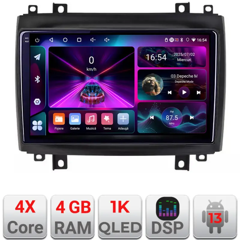 Navigatie Android Cadillac CTS 2003-2007, GPS, 4GB RAM, 64GB, ecran 1K Plată sigură