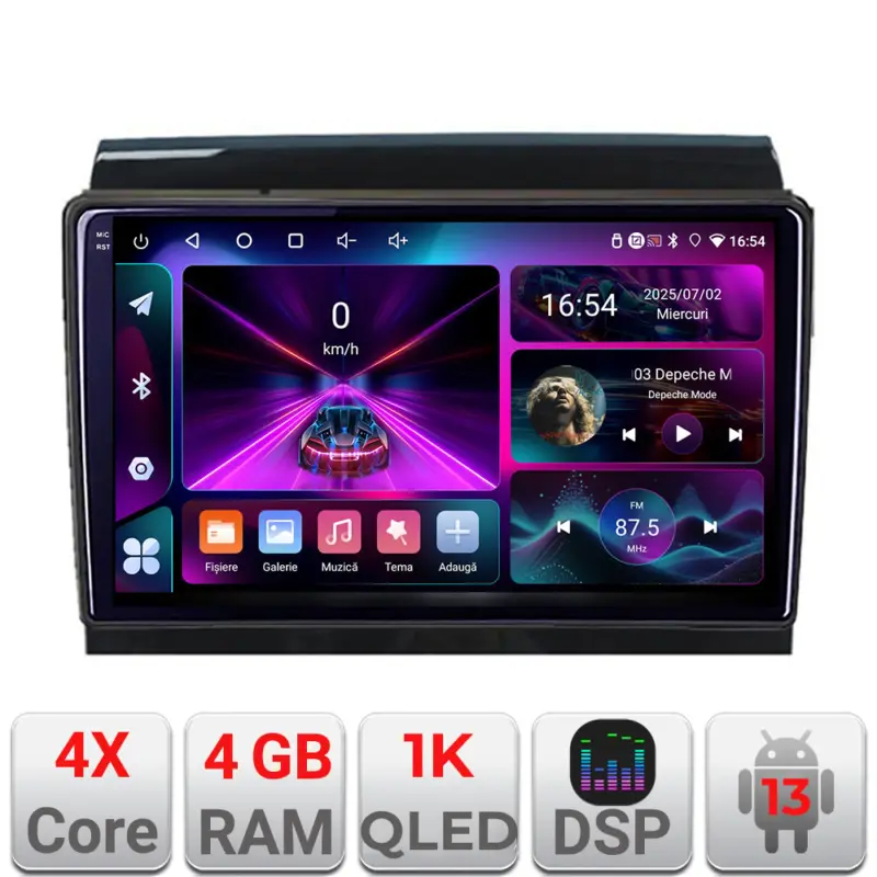 Ofertă specială Navigație Android Fiat Ducato, Jumper, Boxer 2006-2018, 4GB RAM QLED