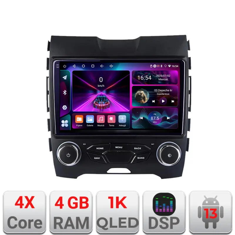 Retur ușor Navigatie Android Ford Edge 2015-2021, 4GB RAM, 64GB, ecran 1K InCell