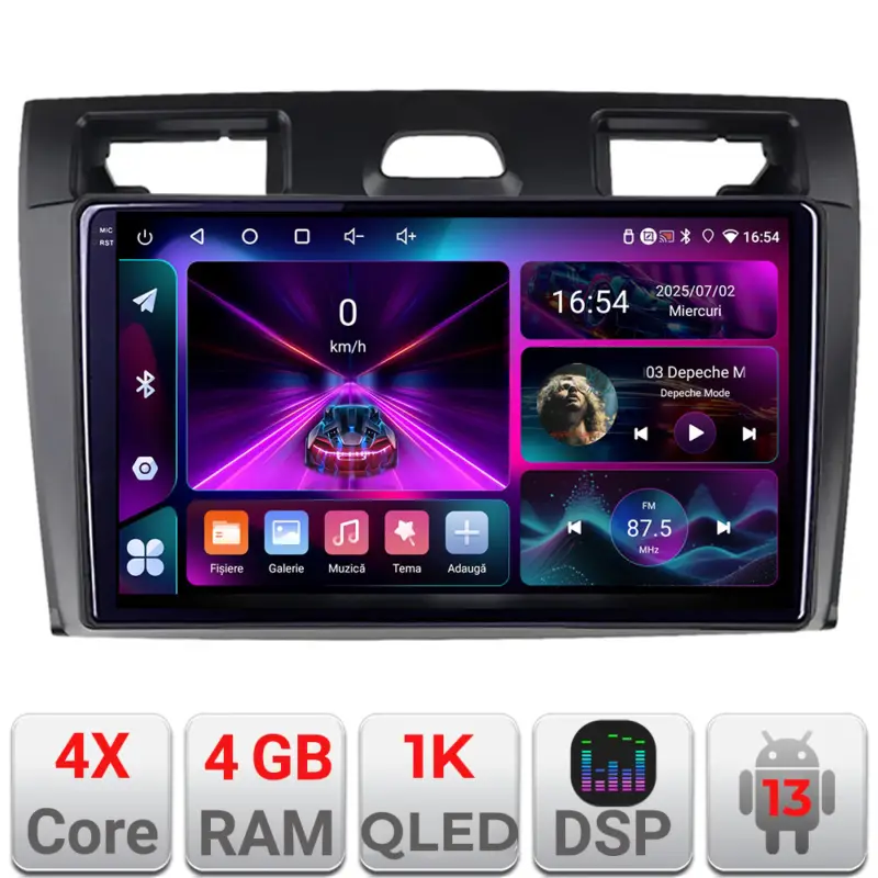 Reducere Navigatie Android Ford Fiesta MK5 2002-2008, GPS, 4GB RAM, 64GB, InCell