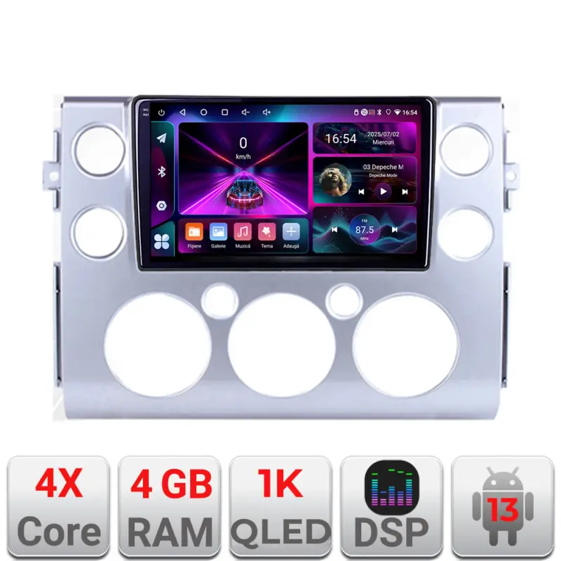 Cumpără acum Navigație Android Toyota FJ Cruiser 2006-2020, GPS, 4GB RAM, 64GB, ecran 1K