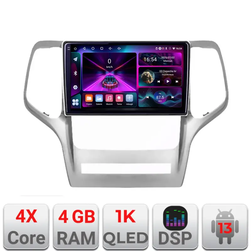 Expediere rapidă Navigație Android 13 Jeep Grand Cherokee 2011-2013, 4GB RAM, 64GB, ecran 1K