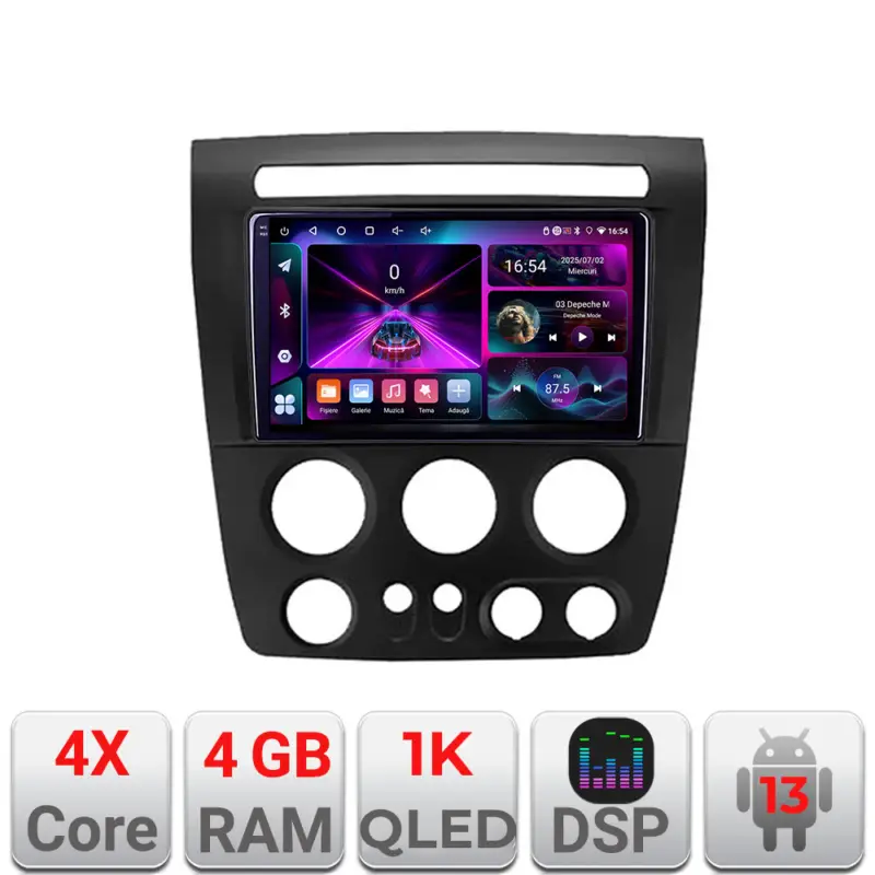 Navigatie Android Hummer H3 2005-2011, 4GB RAM, 64GB, ecran 1K InCell Expediere rapidă