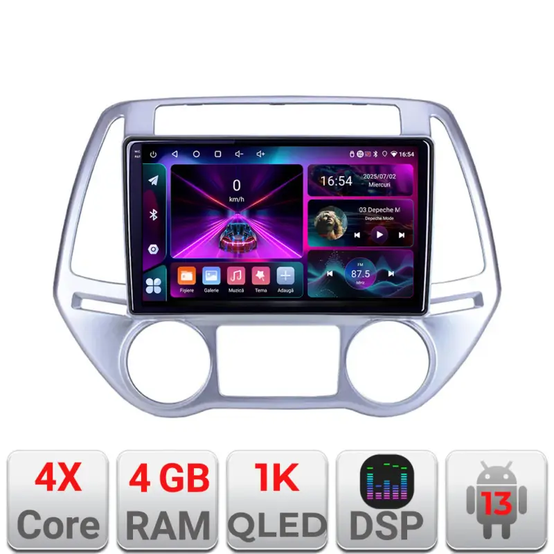Navigatie Android Hyundai i20 2011-2014, 4GB RAM, 64GB, InCell 1K Promoție
