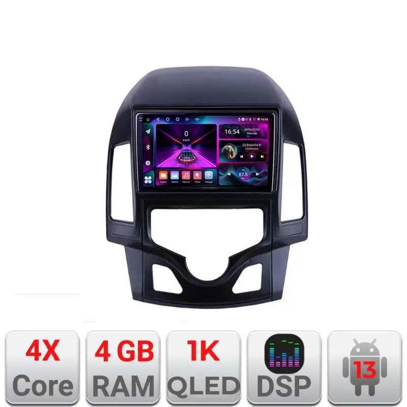 Bestseller Navigatie Hyundai i30 2009-2012 pentru clima automata, Android 4GB+64GB