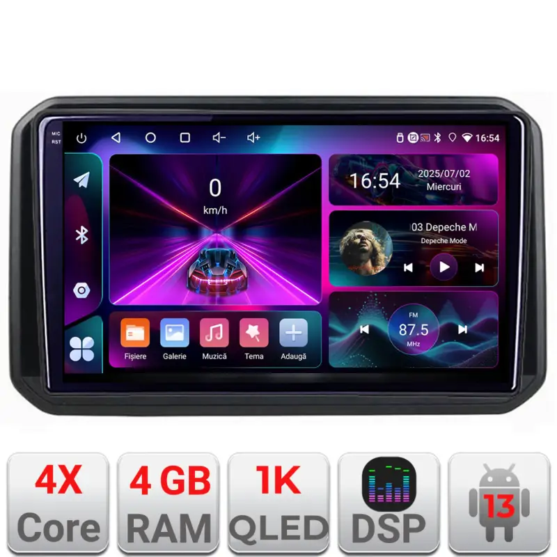 Navigatie dedicata Suzuki Ignis 2016+ Android 13, 4GB RAM, 64GB, ecran 1K InCell Preferatul clienților