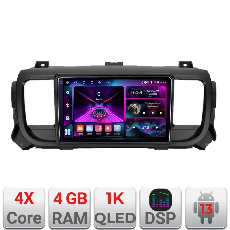 Navigație Android Citroen Jumpy, Toyota Proace, Peugeot Traveller 4GB+64GB 1K Cumpărături sigure
